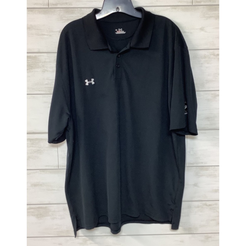 Mike's Hard Lemonade Mens Under Armour Heat Gear Black Loose Fit Polo Size XL